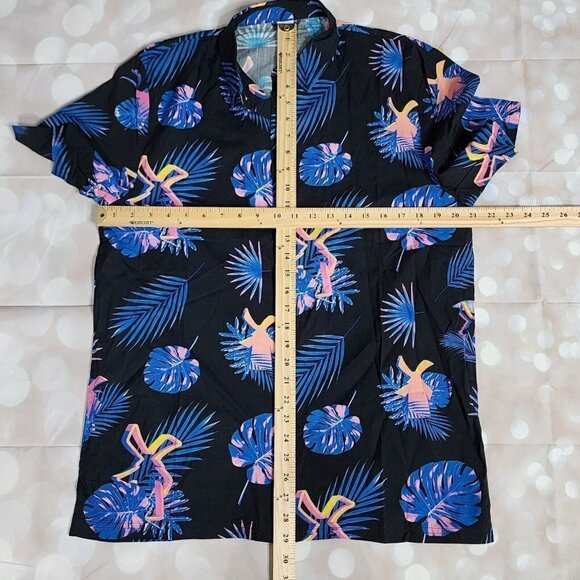 Dutch Bros Coffee Floral Artwork Short Sleeve Button Up Shirt, Men's Small - Picture 6 of 8